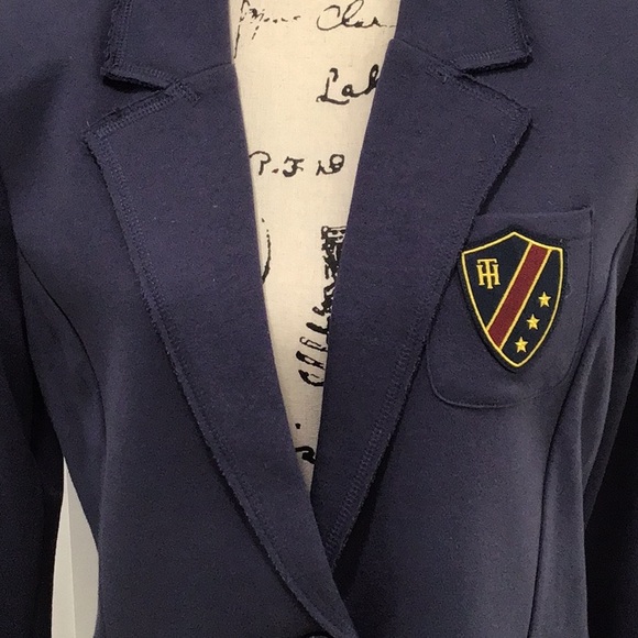 🆕TOMMY HILFIGER Patch Blazer Front Button Retail: $100 - Picture 3 of 12